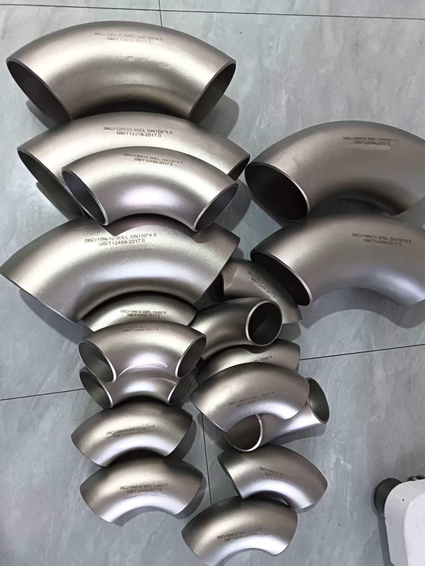 Stainless steel 90° butt weld elbows per GB/T 12459